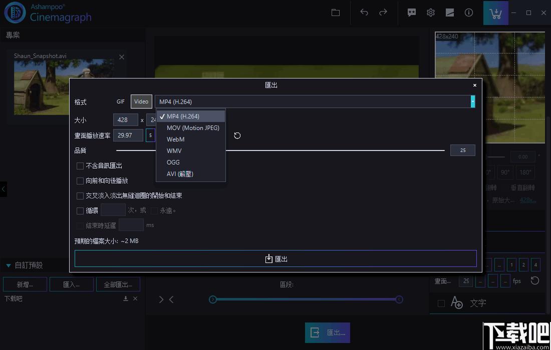 Ashampoo Cinemagraph下载,GIF制作,动态图片,动画制作