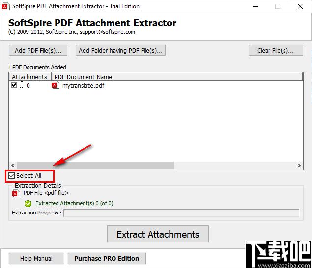 SoftSpire pdf Attachment Extractor下载,PDF提取,PDF软件
