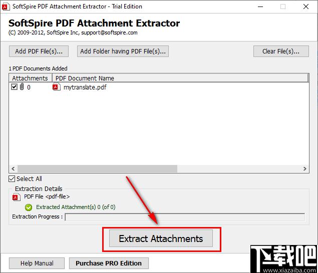 SoftSpire pdf Attachment Extractor下载,PDF提取,PDF软件