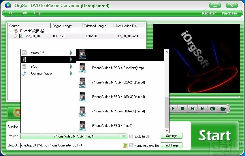 iOrgSoft DVD to iPhone Converter,DVD转iPhone,视频转换